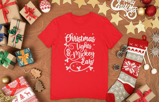 Christmas Lights & Mickey Ears T-Shirt