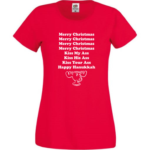 Kiss My Ass Christmas T-Shirt