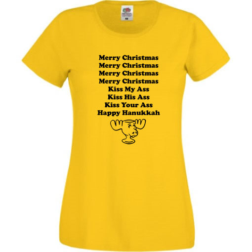 Kiss My Ass Christmas T-Shirt