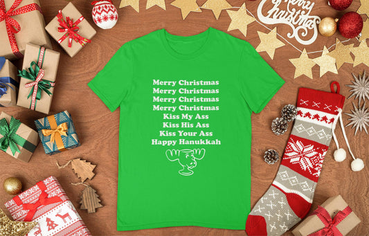 Kiss My Ass Christmas T-Shirt