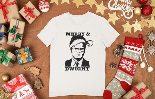 Merry and Dwight Christmas T-Shirt